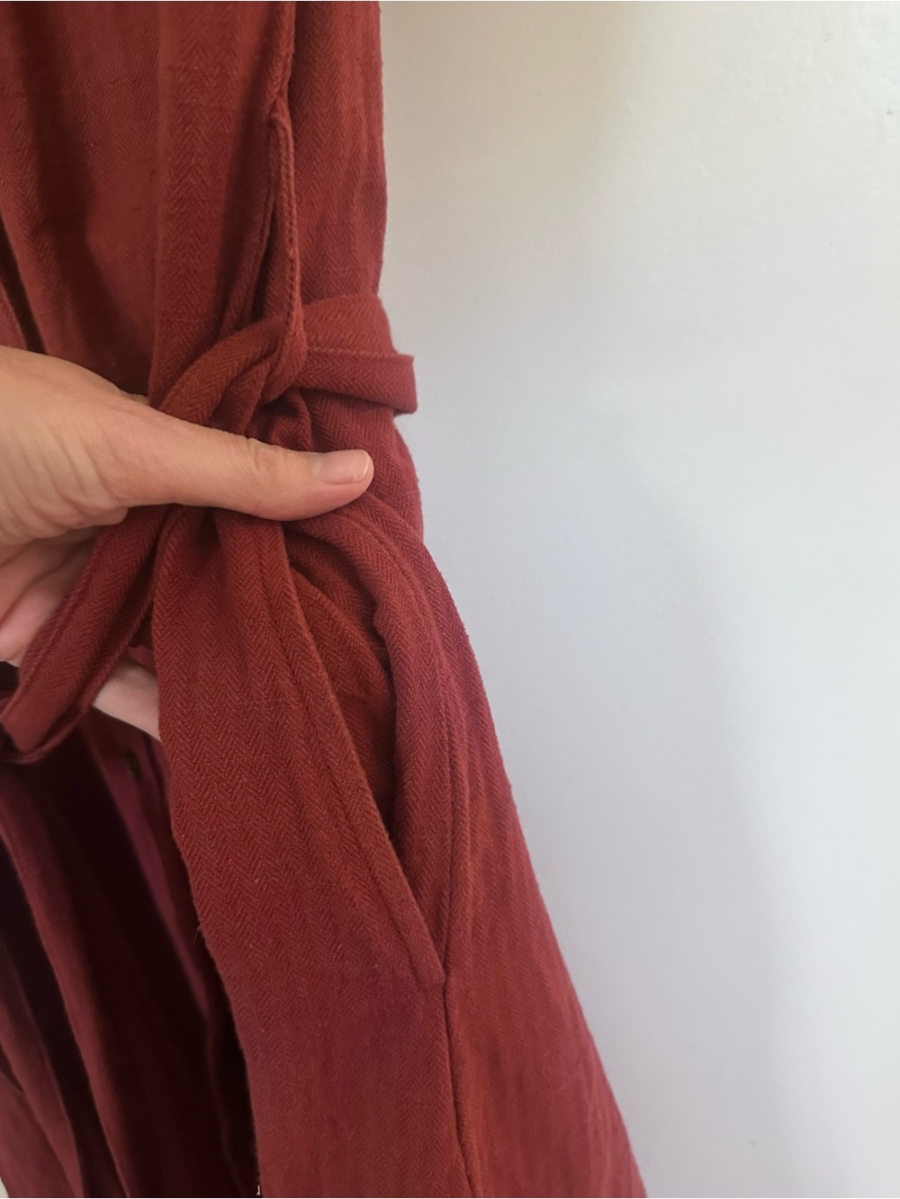 Bridge and Burn Amalia russet herringbone dress size S - Picture 4 of 6